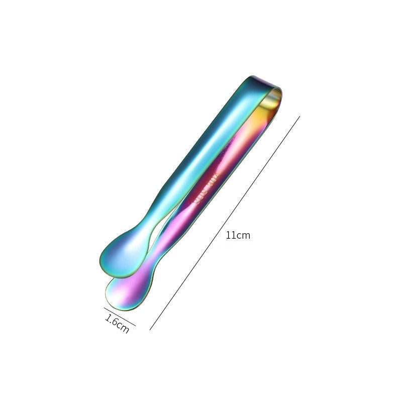 Stylish Solid Color Stainless Steel Food Tongs Single Piece | Kitchen Tools & Gadgets