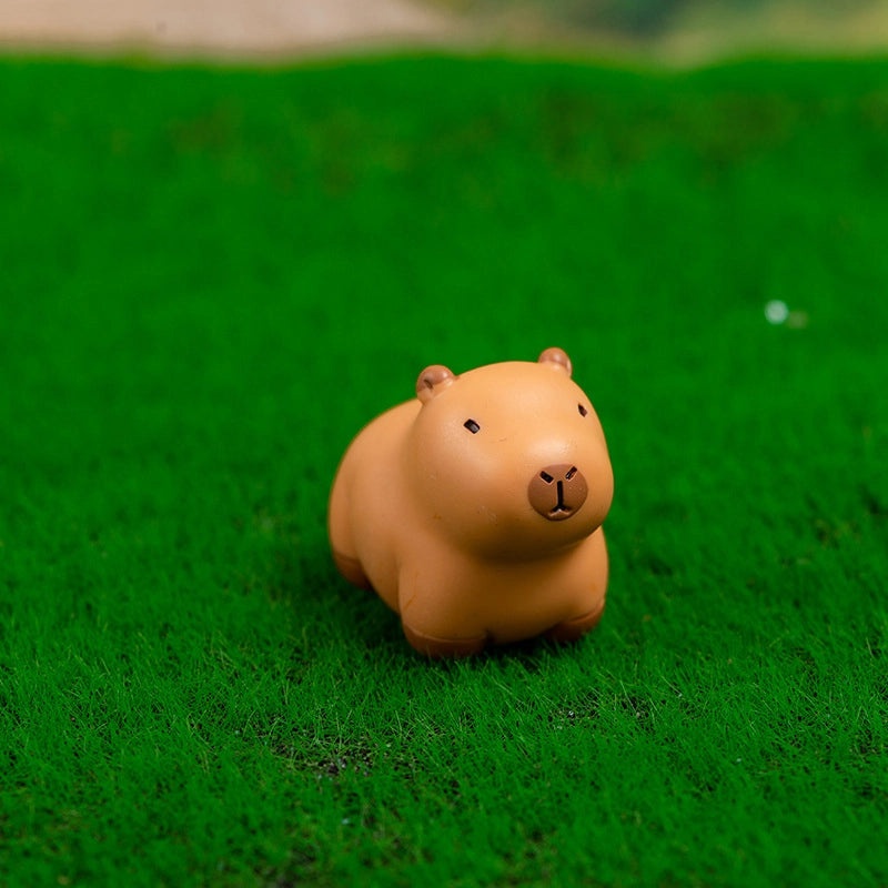 Handmade Resin Cute Capybara Figurine Micro Landscape Decor for Car and Desktop | Home Decor & Accessories