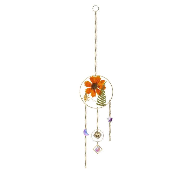 Nordic Star Moon Flower Crystal Suncatcher Wind Chime Wall Hanging Decor | Home Decor & Accessories