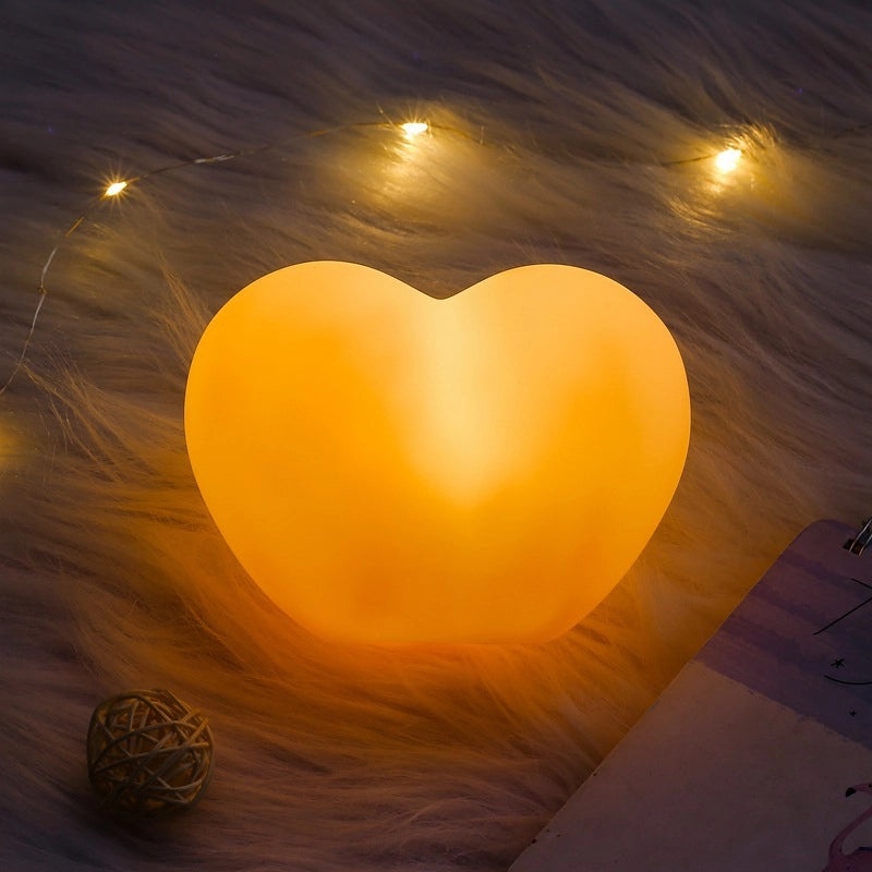 Romantic Heart-Shaped Nightlight for Girls | Valentine's Day Wedding Home Decor Gift | Creative Love Atmosphere Lamp | Holiday Present Light | Li