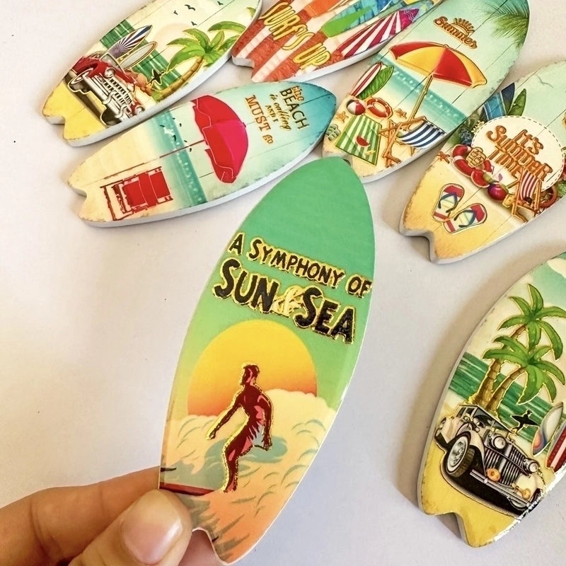 Hawaiian Tropical Art Resin Fridge Magnet | Home Decor & Kitchen Accessories