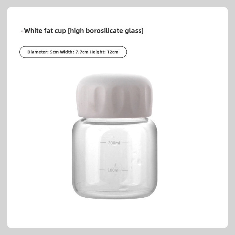 Mini Chubby Glass Cup Phone Holder Portable Milk Water Cup High Color Value | Phone Accessories