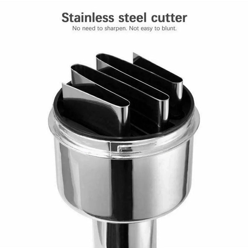 Minimalist Solid Color Stainless Steel and Plastic Vegetable Chopper 1 Piece|Kitchen Tools & Gadgets