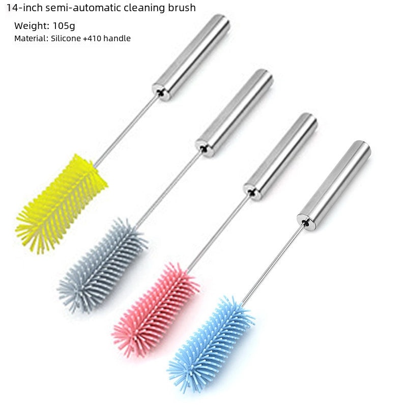 Semi-Automatic Rotating Bottle and Cup Cleaning Brush | Kitchen & Household Cleaning Tools