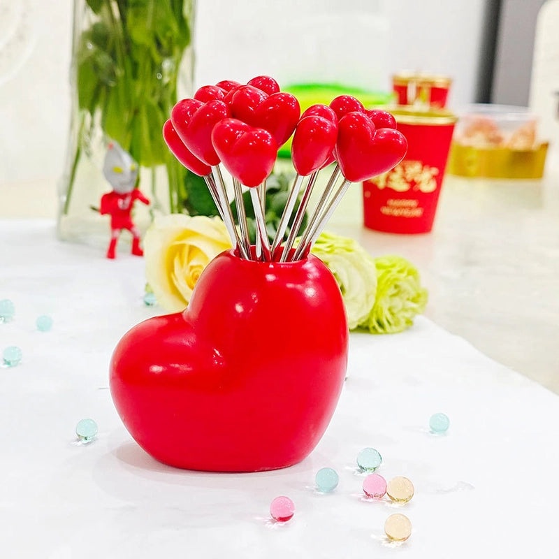 Fruit-Shaped Stainless Steel Fork Set with Apple, Strawberry, Banana Design | Kitchen Accessories