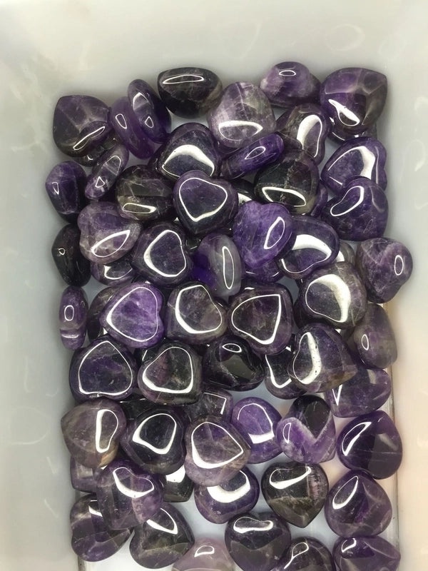 Pink Heart-Shaped Crystal Gemstone 2cm Handmade Decorative Ornament|Home Decor