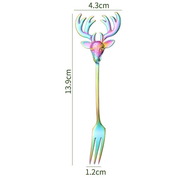 Cute Animal Design 304 Stainless Steel Spoon Single Piece|Kitchen Utensils
