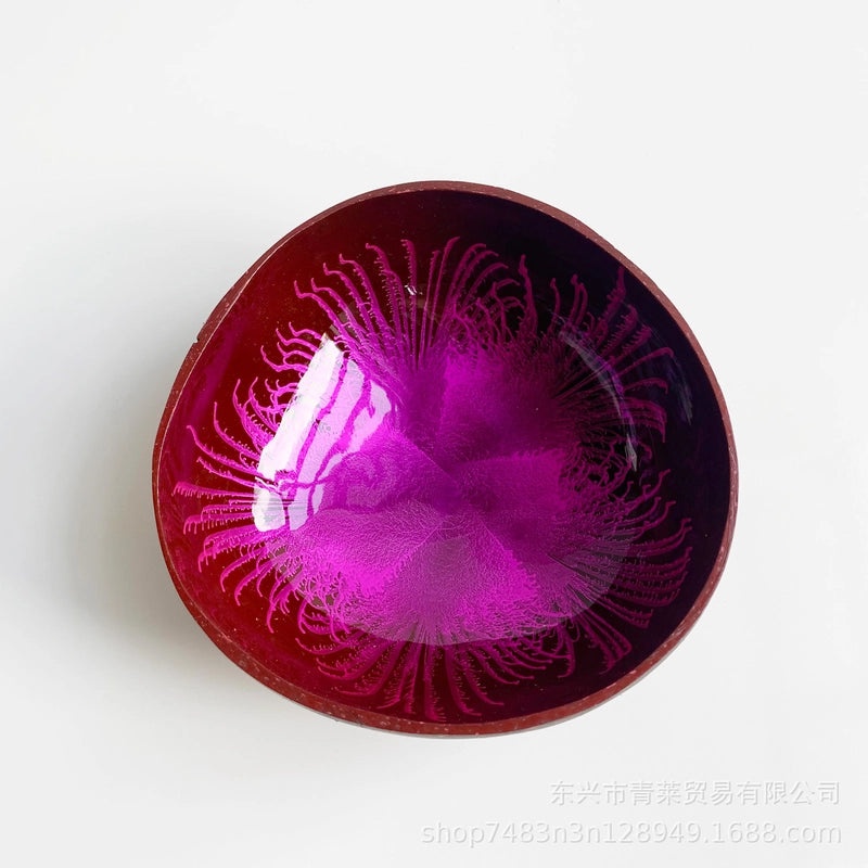 Natural Coconut Shell Charcoal Tableware Plate | Eco-Friendly Dining Accessories