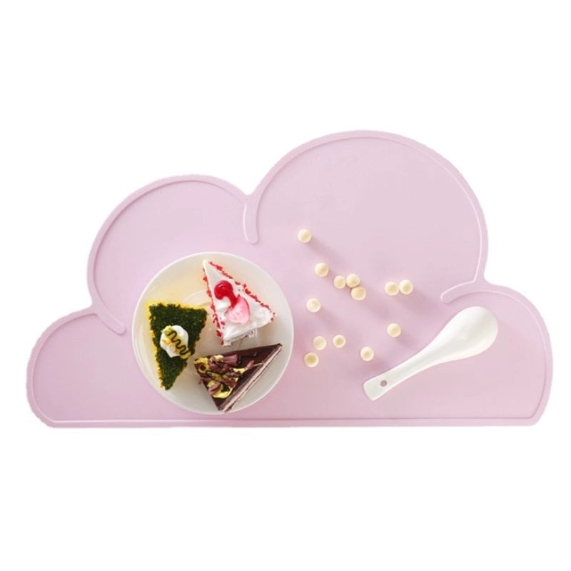 Cloud-shaped Silicone Baby Placemat Non-slip Heat-resistant Table Mat for Kids|Children's Tableware