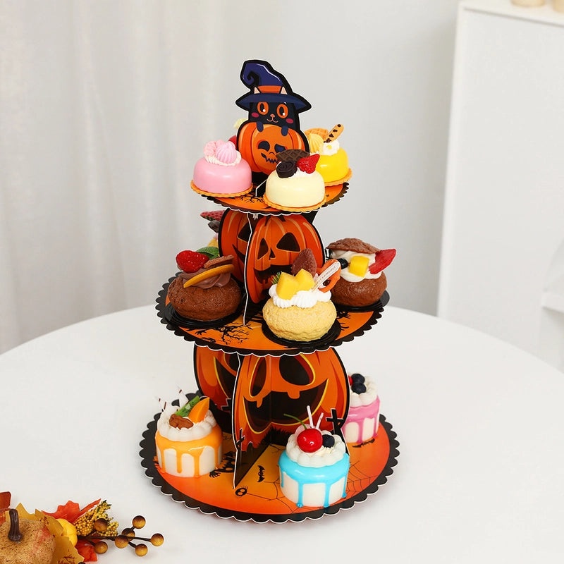 Minimalist Halloween Christmas Party Cake Stand with Pumpkin Santa Claus Elk Design|Home Decor