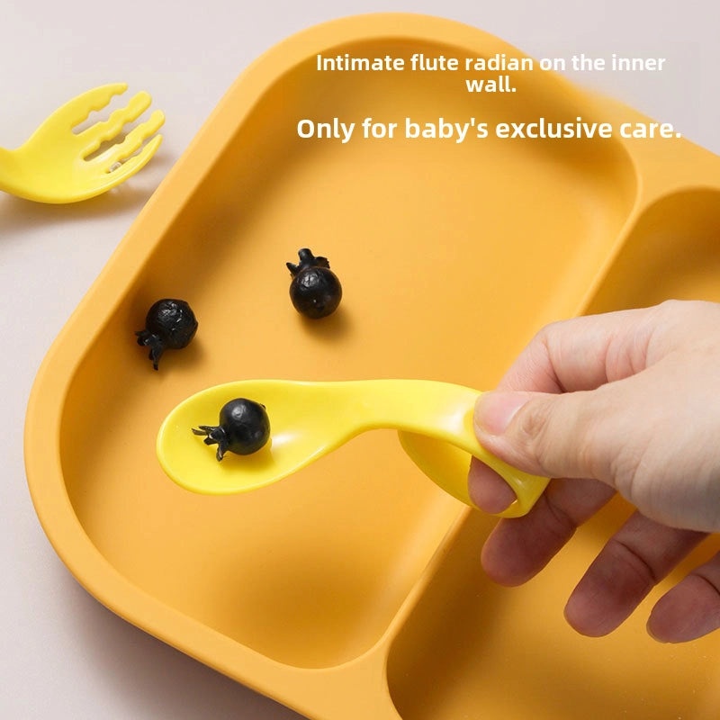 Kids Silicone Suction Plate Food Grade Dishwasher Safe Thickened Square Baby Tableware|Baby Feeding Accessories