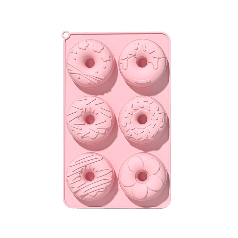 5 Pcs Silicone Donut Mold 6-Hole DIY Baking Chocolate Biscuit Mold High Temp Resistant Food Grade | Kitchen & Baking Tools