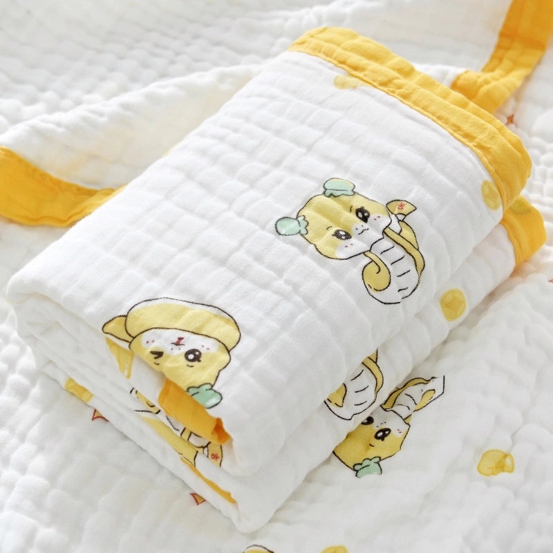 Soft Baby Bath Towel | Newborn Six-layer Gauze Cotton Absorbent Bath Quilt | Baby Care Essentials|婴儿用品