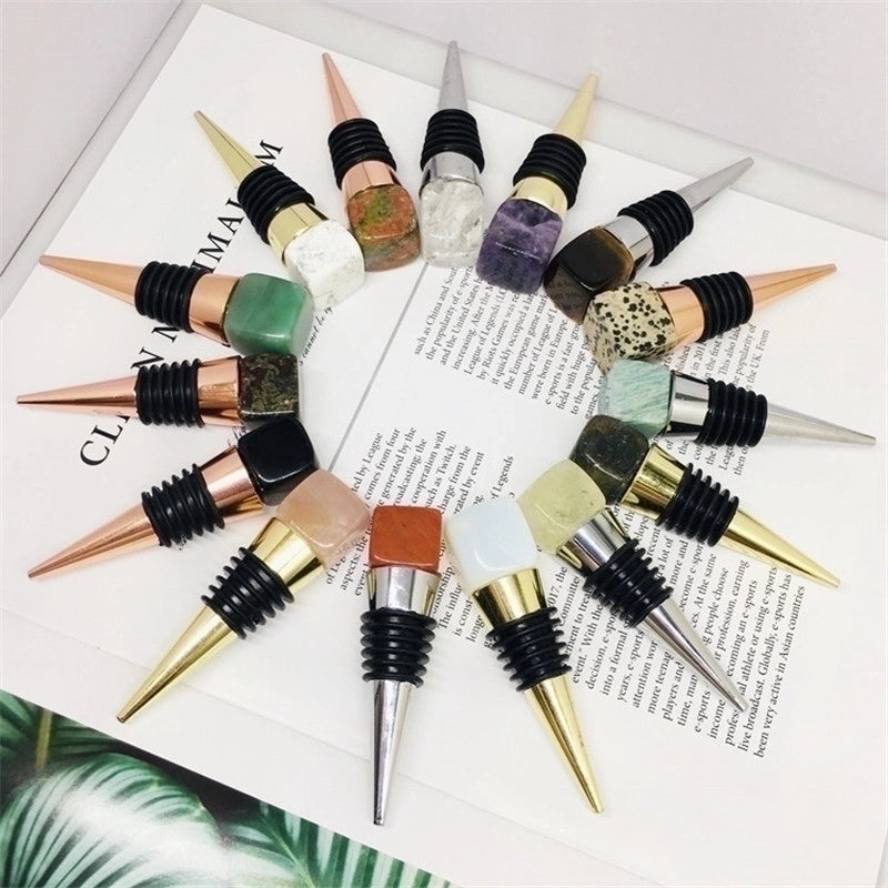 Modern Geometric Metal Wine Bottle Stopper | Kitchen & Dining Accessories