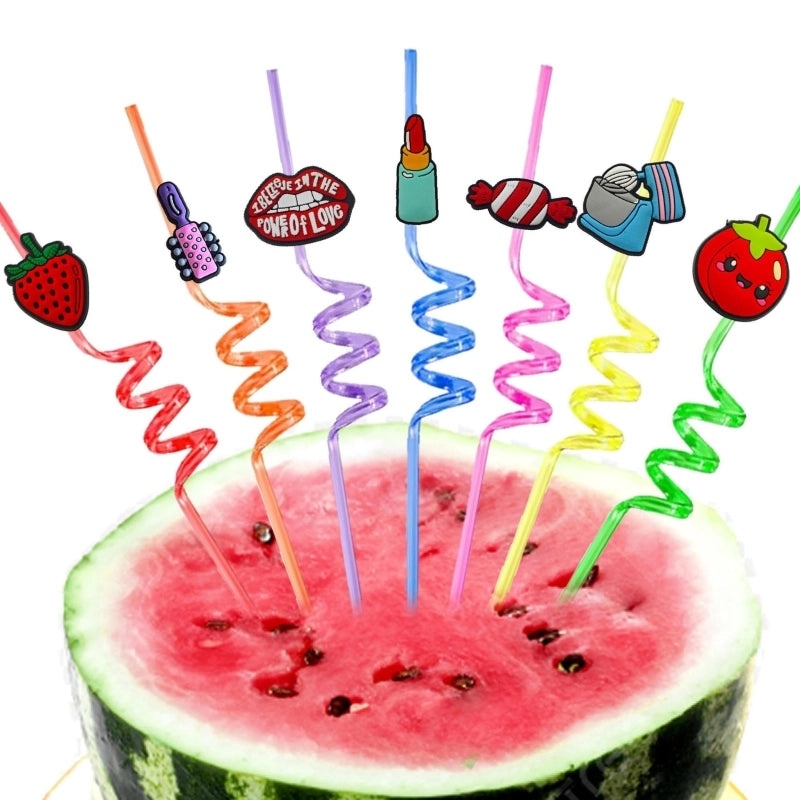 Casual Lipstick Shaped Fruit PVC Keychain Charm | Accessories & Keychains