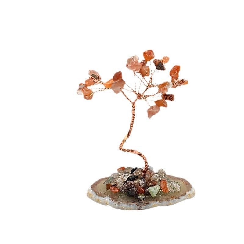 Elegant Minimalist Chinoiserie Tree Crystal Ornament | Home Decor & Accessories