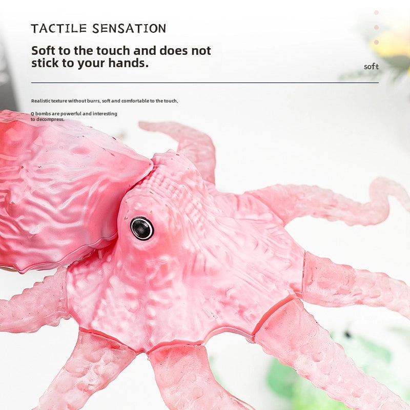 Marine Animal Soft Rubber Octopus Crab Models for Kids | Educational Toys & Outdoor Play