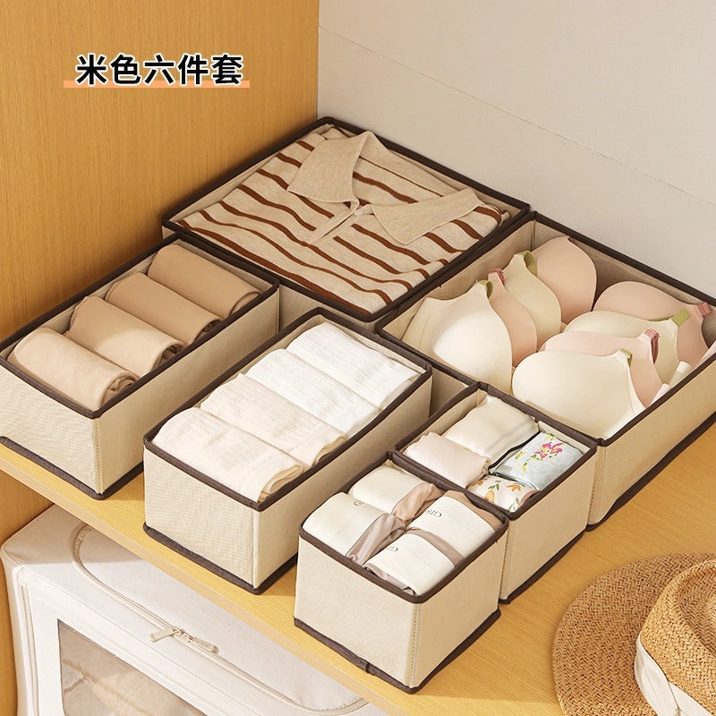CH Underwear Storage Organizer Set 4pcs Thick Fabric Drawer Boxes for Socks Bra Household Use|Home Storage & Organization