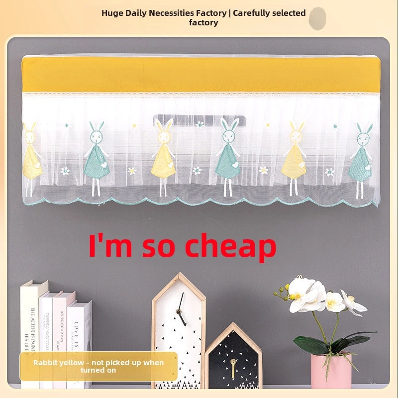 Air Conditioner Dust Cover Wind Shield Curtain Wall-mounted Machine Protector Windproof Dirt-resistant Fabric|Home Appliances Accessories