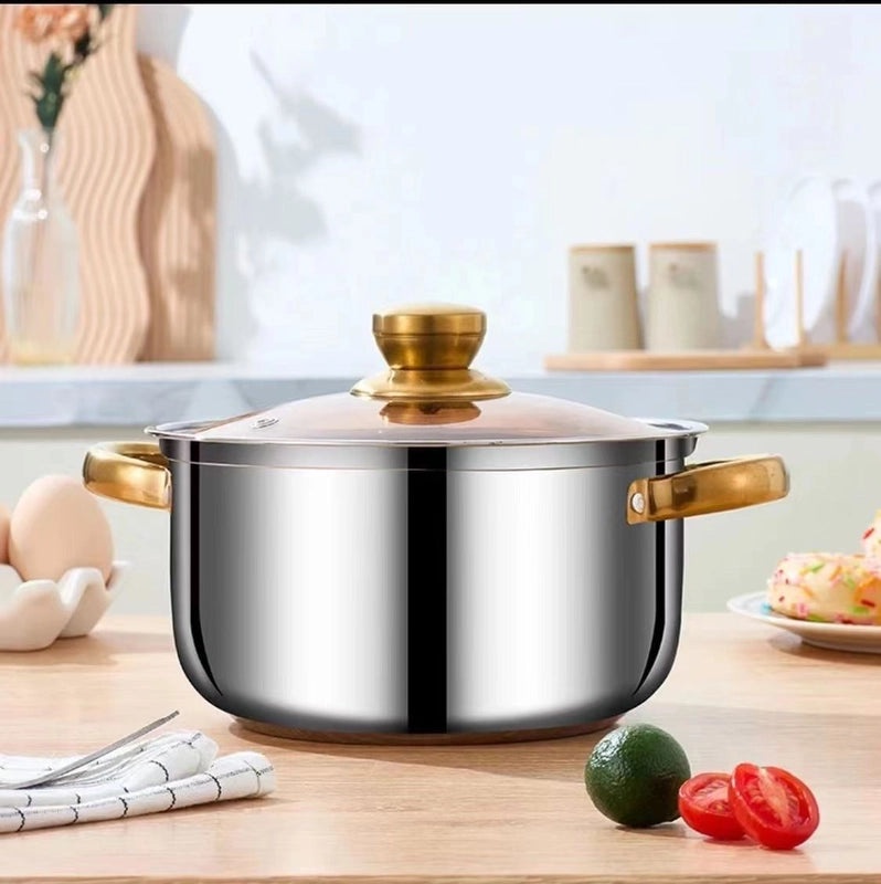 Chinoiserie Style Solid Color Stainless Steel 400 Series Cookware Single Piece | Cookware & Kitchen Tools