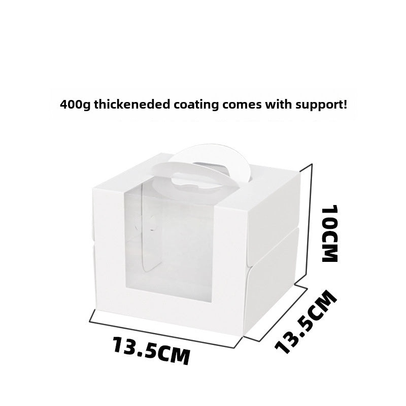 Transparent Window Birthday Cake Box 8 Inch Portable Dessert Packaging | Cake Boxes & Packaging