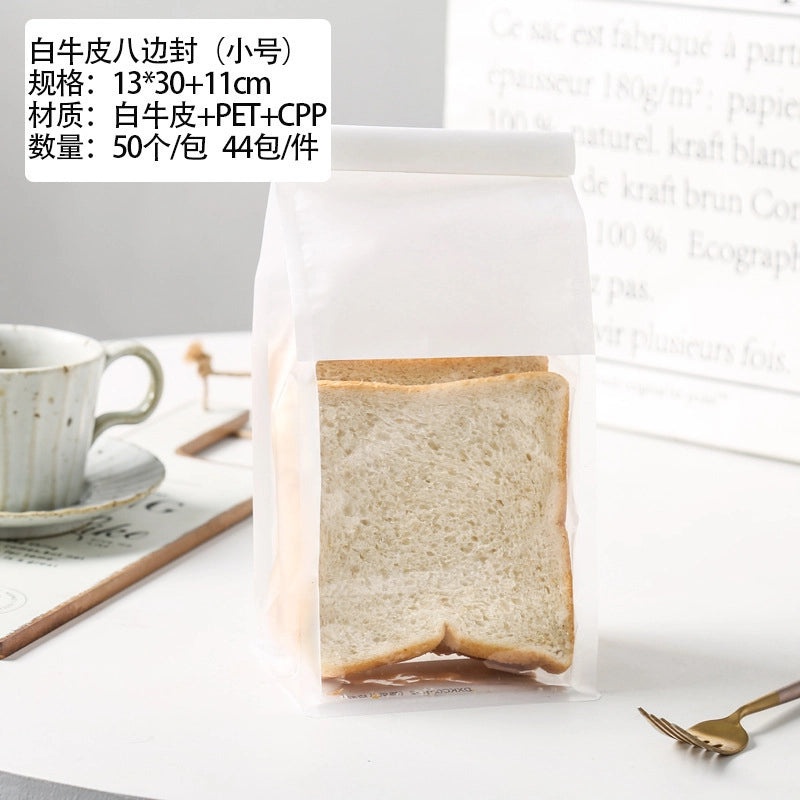 Disposable Sealed Bread Bags for Baking Food Packaging Oil-proof Paper Toast Sandwich Donut Cookie Bags|Kitchen Storage Bags