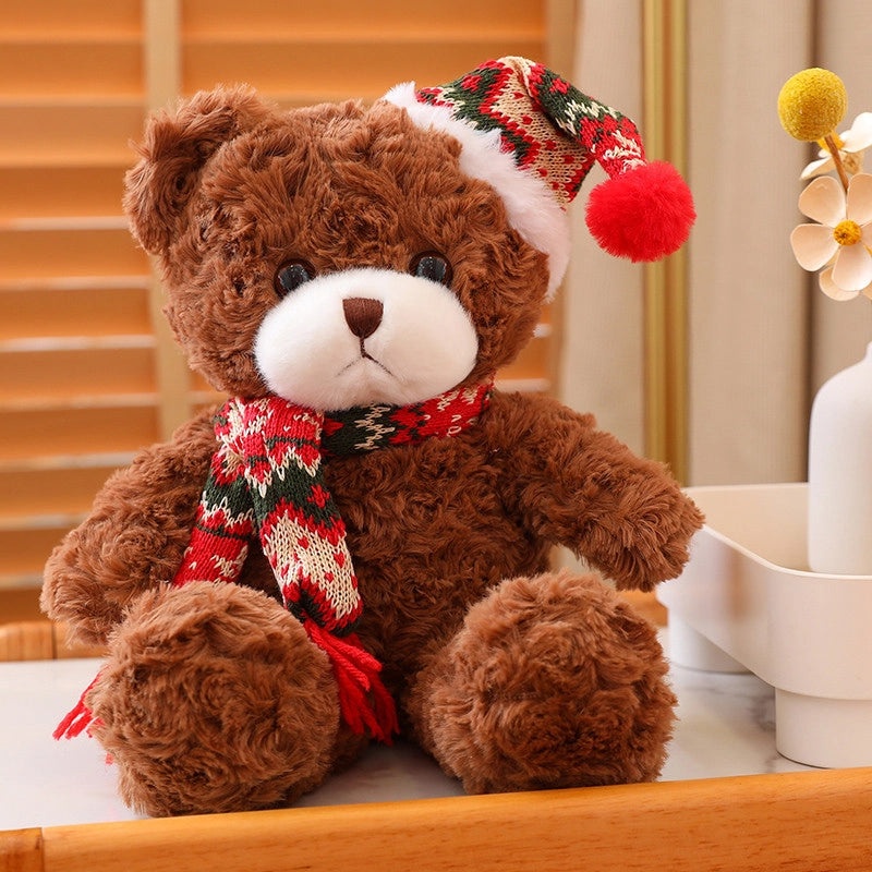 Christmas Plush Bear Stuffed Animal Soft PP Cotton Toy Gift for Kids|Stuffed Animals & Plush Toys