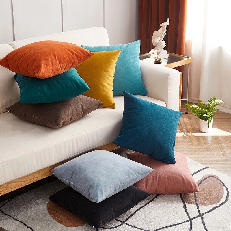 Nordic Minimalist Solid Color Sofa Cushion Pillow Large Backrest Waist Support for Living Room Bedroom Office|Home Decor Pillow