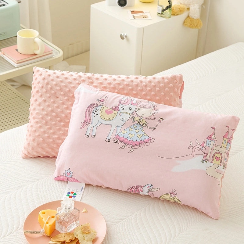 Premium Class A Cotton Baby Pillow Core | Soft Velvet Neck Support Pillow for Kids Nap | Machine Washable Nap Pillow | Baby Bedding Accessories |