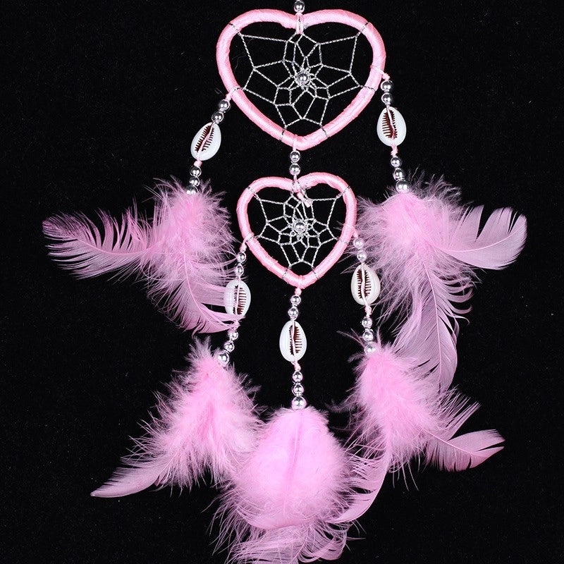 Heart-Shaped Feather Pendant Romantic Design Decorative Accessory for Jewelry|Jewelry & Accessories