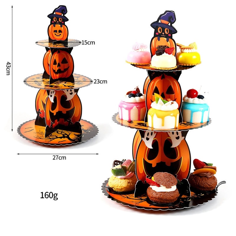 Minimalist Halloween Christmas Party Cake Stand with Pumpkin Santa Claus Elk Design|Home Decor