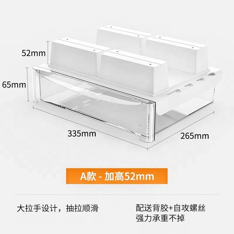 Invisible Under-Desk Drawer Storage Box for Study, Dorm, Bar & Computer Desk | Home & Office Storage Solutions