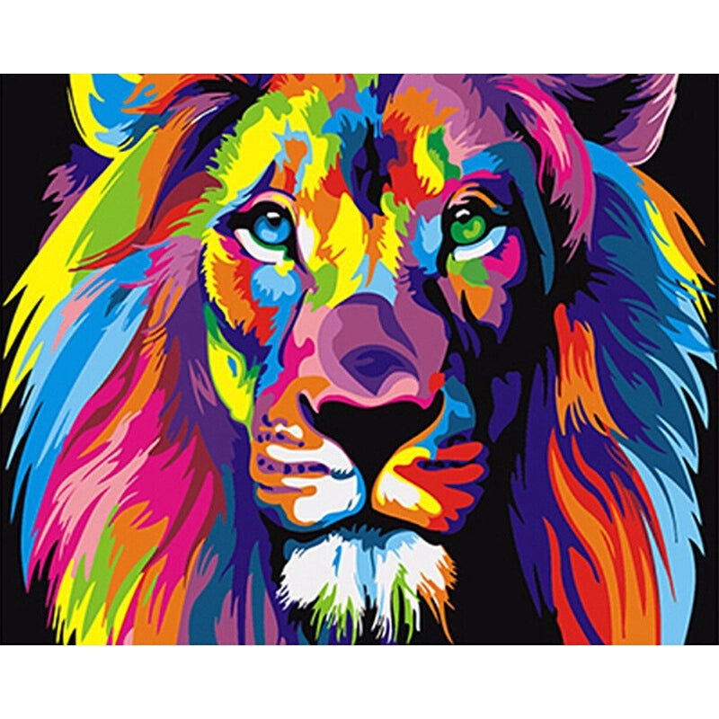 Frameless DIY Digital Oil Painting Large Animal Wall Art for Living Room Bedroom Dining Room | Home Decor Paintings