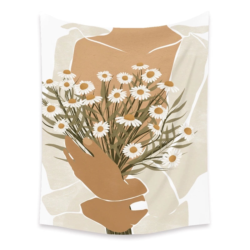 Minimalist Figure Wall Tapestry for Home and Printing Room Decor | Home Decor