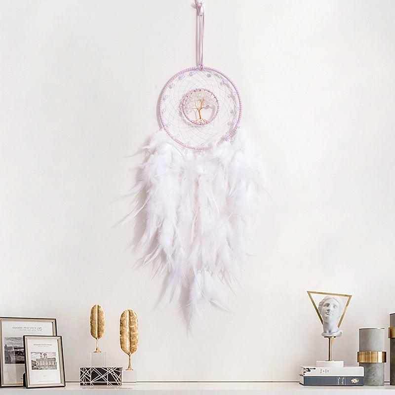 Elegant Geometric Feather Dreamcatcher Wall Art for Casual Home Decor | Wall Art & Decor
