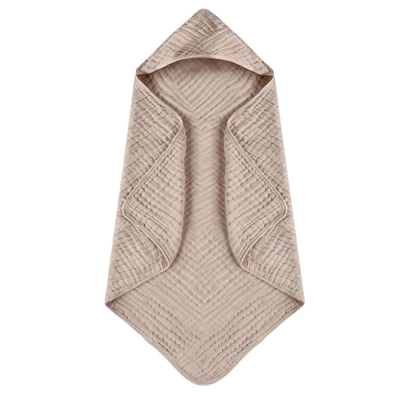 6-Layer Seersucker Gauze Hooded Bath Towel for Kids Soft Absorbent Bathrobe|Bath & Body Accessories