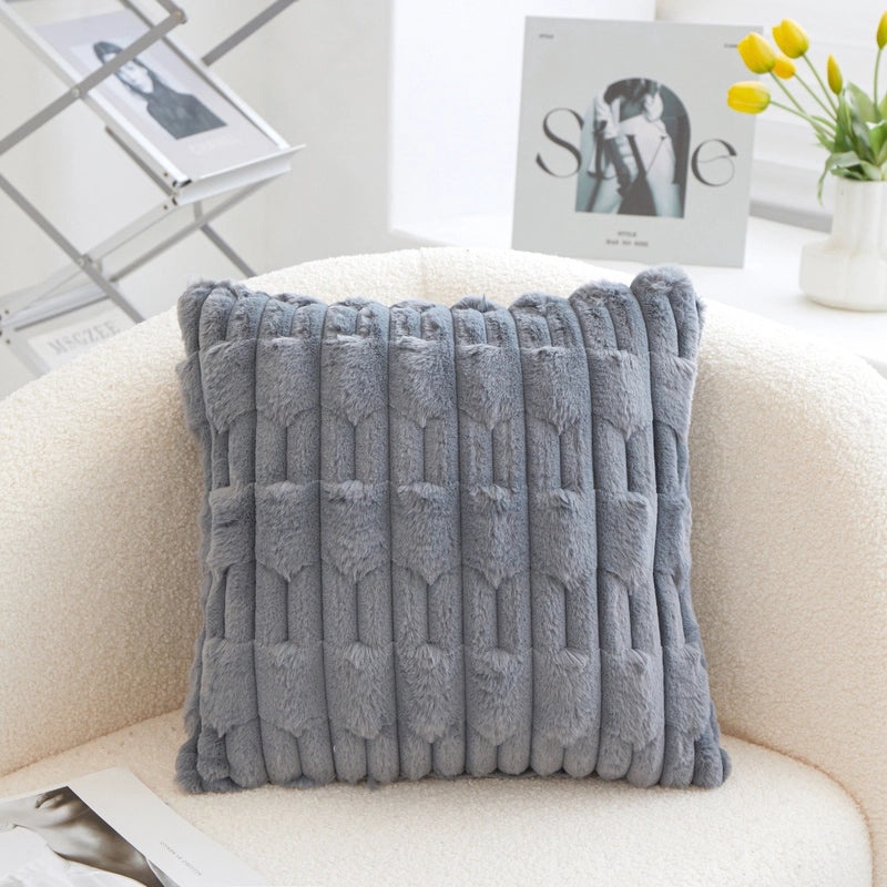 Cozy Minimalist Solid Color PP Cotton Plush Throw Pillow for Home Decor|Home Textile Accessories