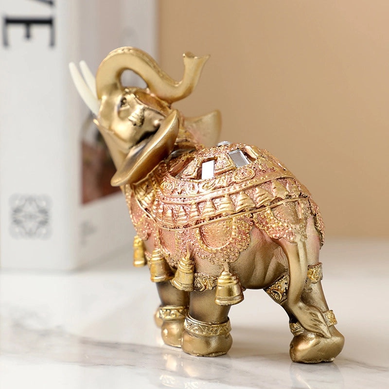 Vintage Elephant Resin Figurines Decorative Home Accents|Home Decor Ornaments