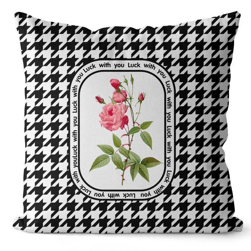 Modern Classic Floral Letter Polyester Pillow Covers for Couch Sofa Decor|Home Decor Pillows