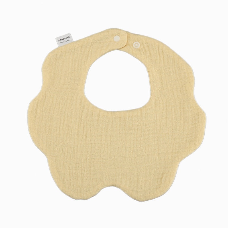 360 Degree Petal Shape Baby Bib Soft Cotton Newborn Saliva Towel Adjustable Infant Drool Bib|Baby Accessories