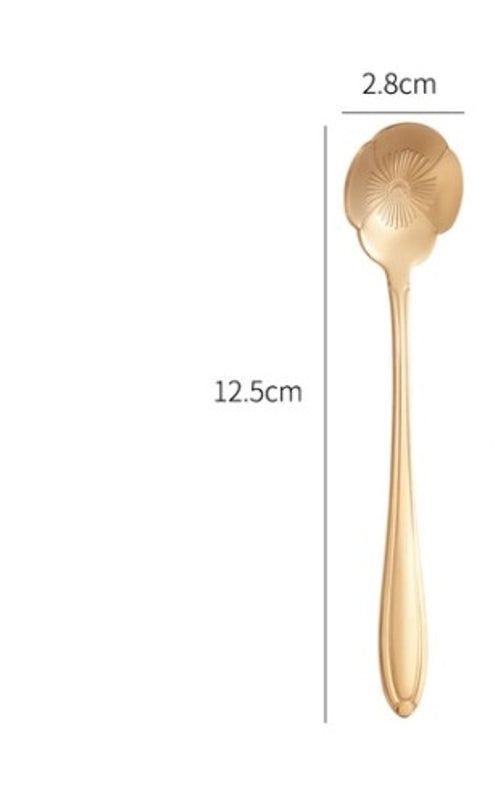 Elegant Floral Stainless Steel Spoon | Kitchen Utensils