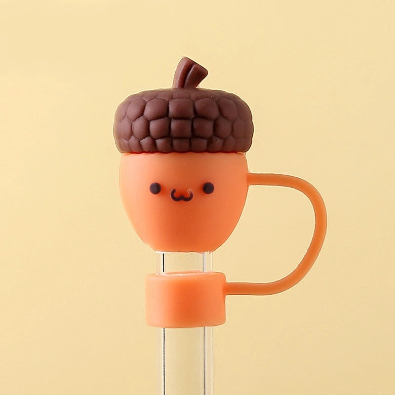 Silica Gel Flower Straw Cap for Drinks, Casual Elegant Decorative Cover, 1 Piece|Drinkware Accessories