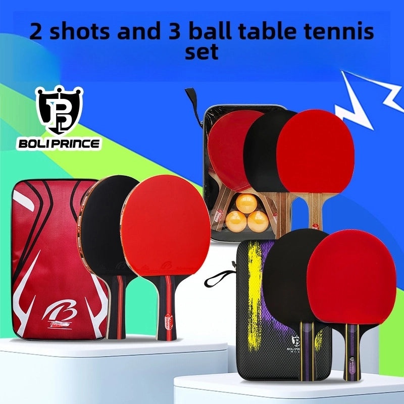 Beginner Table Tennis Racket Set with Horizontal Grip for Students | Sports & Outdoor Table Tennis Equipment
