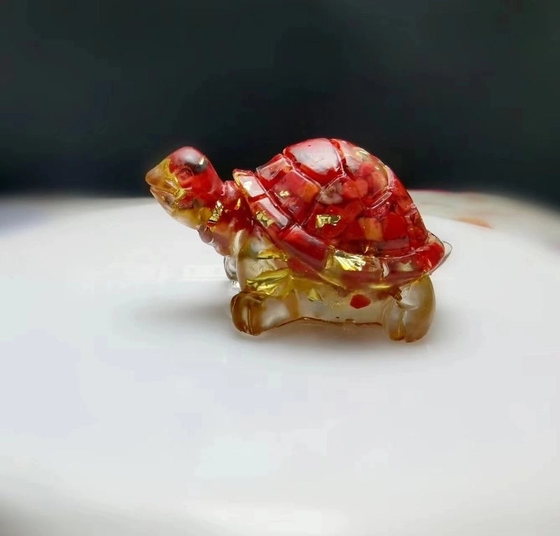 Cute Cartoon Tortoise Resin Figurine | Home Decor & Ornaments