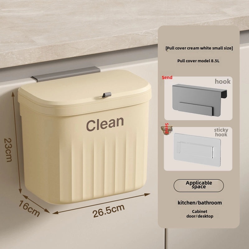 Large Capacity Waterproof Wall-Mounted Kitchen and Bathroom Trash Can|Home Organization and Storage