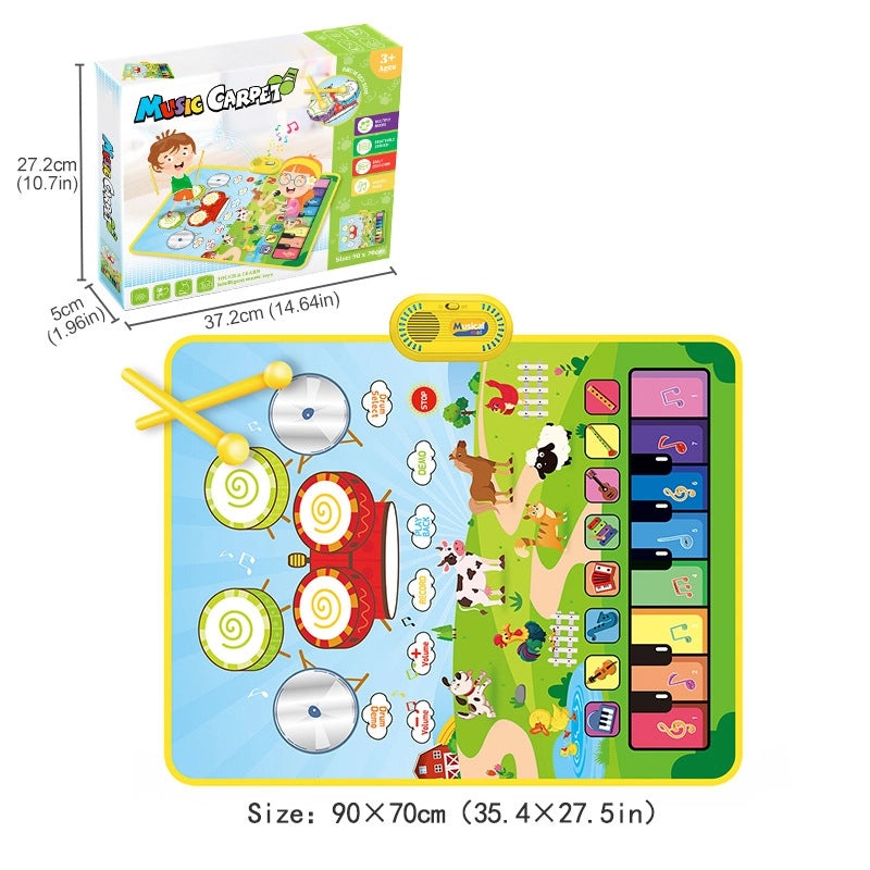 Early Learning Drum and Piano Music Blanket for Babies|Educational Toys