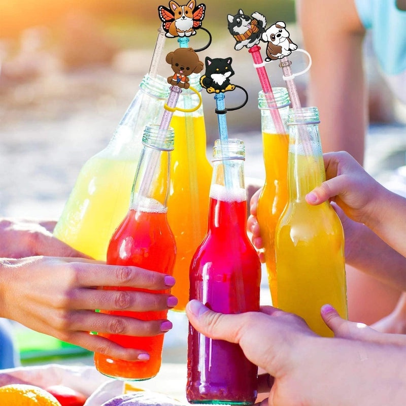 Adorable Devil Eye Star Silica Gel Straw Cap Set | Drinkware Accessories