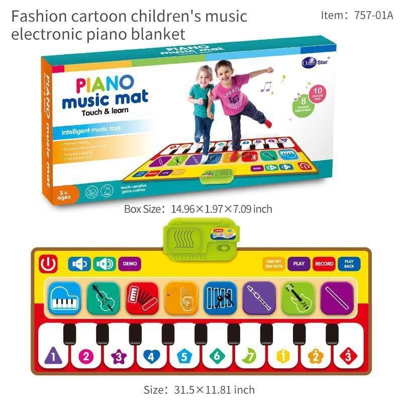 Aozheng Electronic Music Playmat for Kids with Multiple Instrument Modes and Pedal | Educational Toys