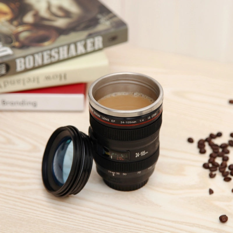 Casual SLR Lens Stainless Steel Travel Mug ABS Material | Drinkware & Mugs