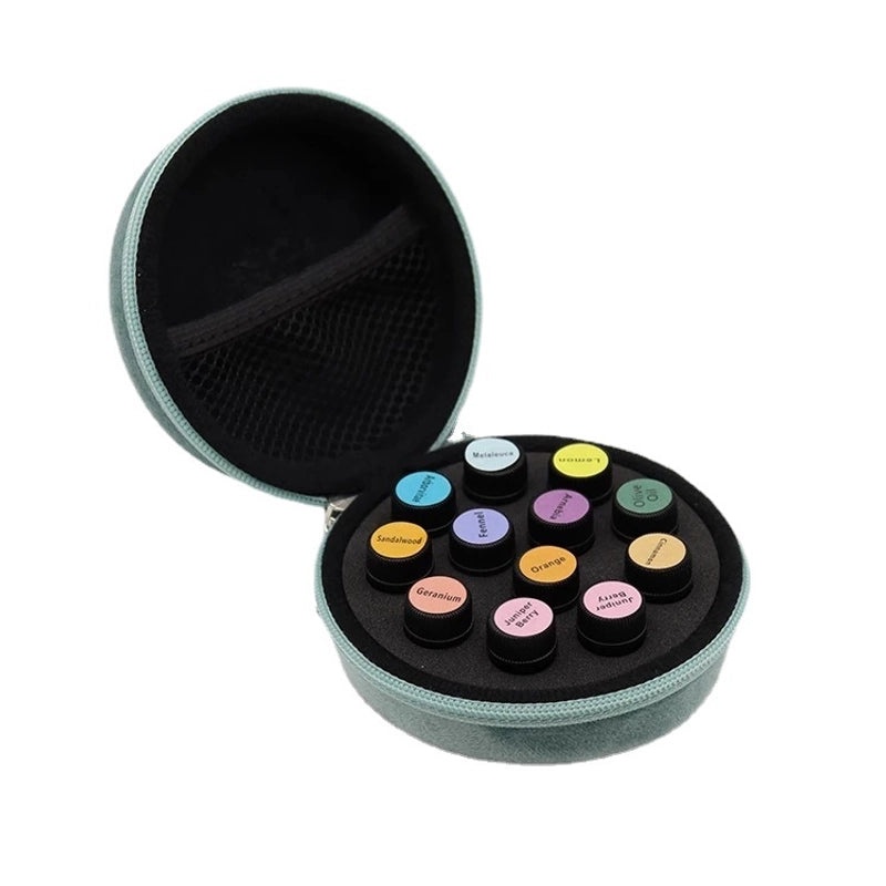 12-slot Velvet Essential Oil Storage Bag for 1ml-2ml Roller Bottles | Essential Oil Storage Bags